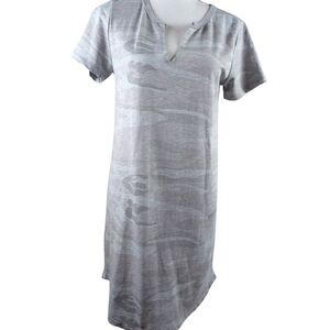 Altar'd State Grey Camo Tee Shirt Dress In S